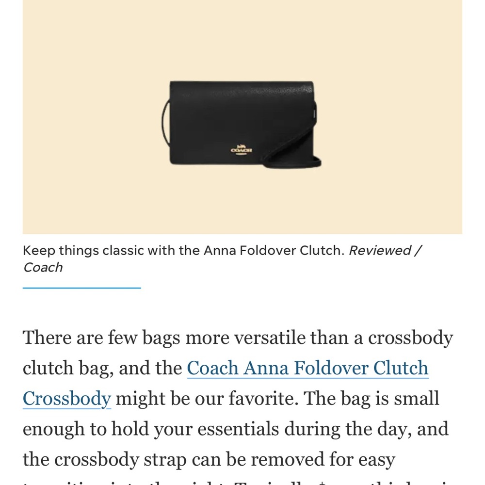 COACH Anna Foldover Clutch Wallet Gold D Rings4Crossbody Strap EUC black leather - Picture 2 of 9